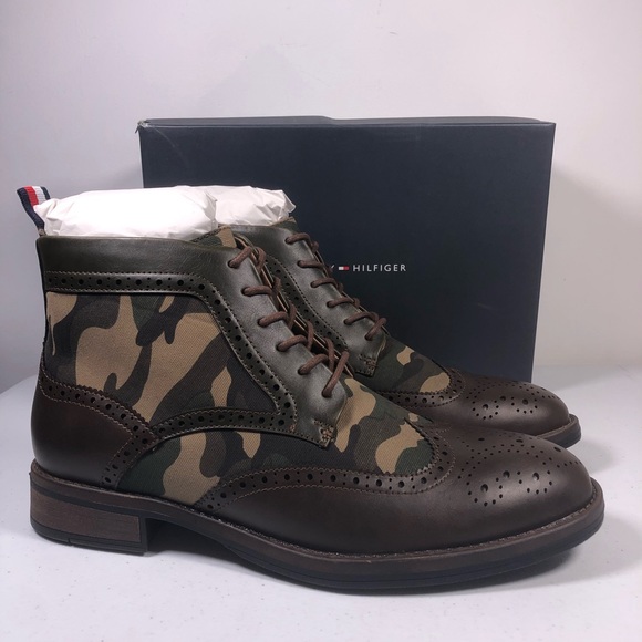 tommy hilfiger camo boots